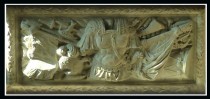 Carving of Militaria on Fascia Panel of the Tomb.